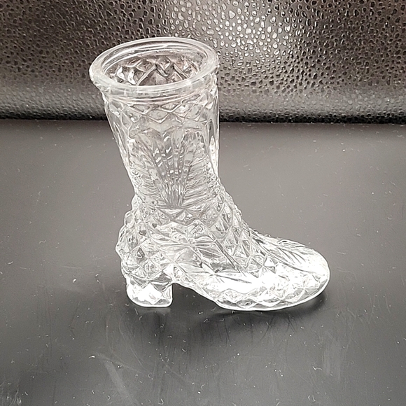Crystal Ice Clear Glass Dress Boot - Picture 1 of 7